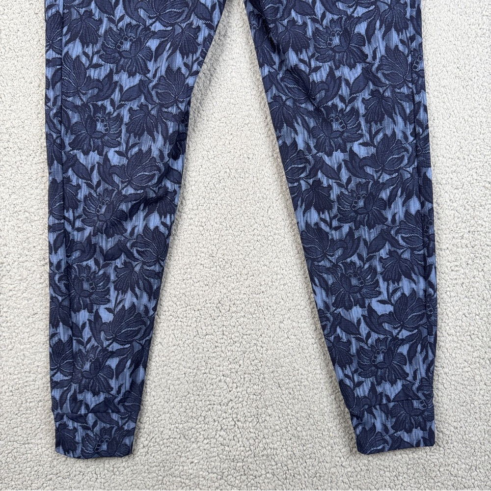 Athleta Pants Womens Size 6T Blue Floral Trekkie North Jogger Textured Ankle NWT - Picture 6 of 16